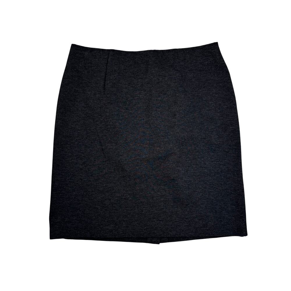 J. Jill Pencil Skirt Elastic Pull On Waist Size Medium Dark Charcoal Gray Career
